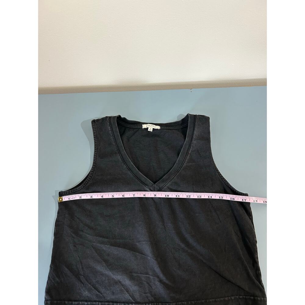 Z Supply black tank t shirt size S v neck cropped casual - Picture 6 of 6